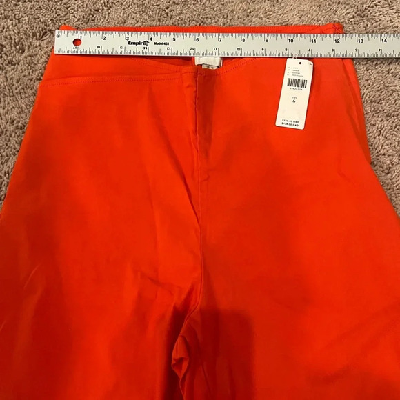 NWT new Anthropologie maeve structured bombshell capris pants red 6 orange - Picture 12 of 15